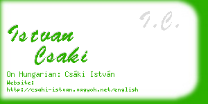 istvan csaki business card