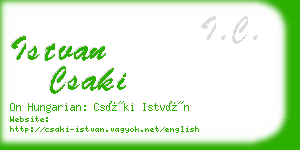 istvan csaki business card